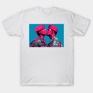 Love is Love - kissing soldiers T-Shirt